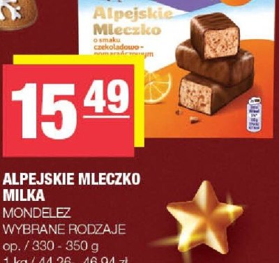 Alpejskie mleczko Milka promocja w SPAR