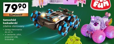 Samochód kaskaderski zdalnie sterowany Ele Fun promocja w Biedronka