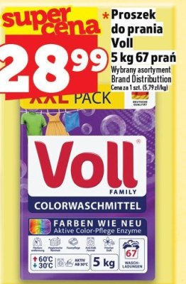 Proszek do prania Voll 5 kg 67 prań promocja w TOPAZ
