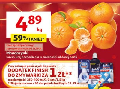 Finish dodatek do zmywarki za 1 zł (przy zakupie ponad 2 kapsułek) promocja w Auchan
