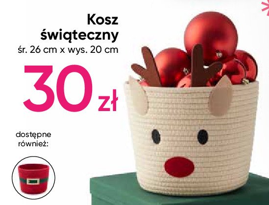 Kosz 艣wi膮teczny 26 x 20 cm promocja