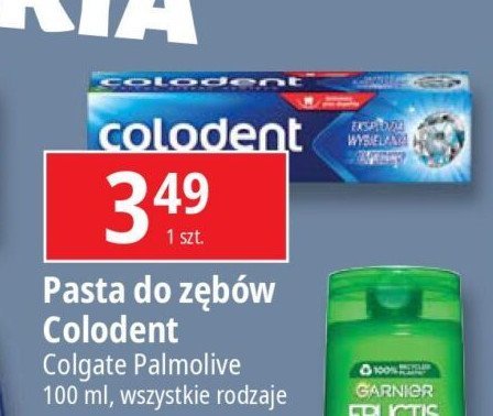 Pasta do zębow COLODENT EKSPLOZJA WYBIELANIA promocja