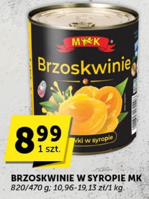 Brzoskwinie w syropie MK promocja w Groszek