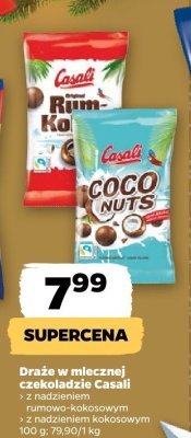 Drażetki w mlecznej czekoladzie Casali Rum-Kokos 100 g promocja w Netto