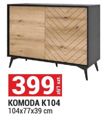 Komoda K104 104x77x39 cm promocja w Merkury Market