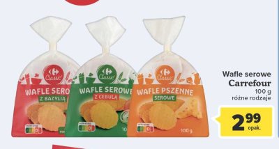 Wafle serowe z cebulą Carrefour promocja