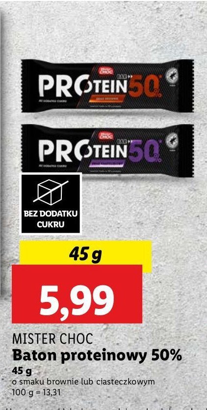 Baton proteinowy ciasteczkowy Mister choc promocja
