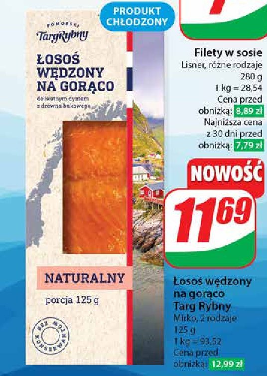 Łosoś wędzony na gorąco Pomorski targ rybny promocja