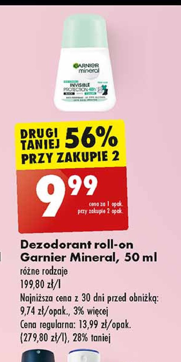 Dezodorant invisible protection Garnier mineral promocja