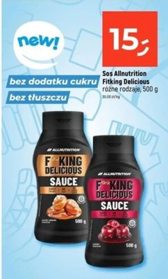Sos Allnutrition Fitking Delicious różne rodzaje 500g promocja w Dealz