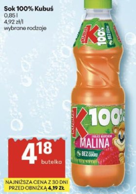 Sok 100% Kubuś promocja w Delikatesy Centrum