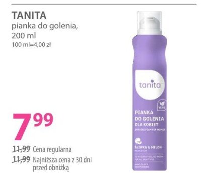 Tanita pianka do golenia promocja w Hebe