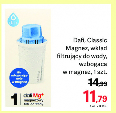 Wk艂ad filtruj膮cy classic magnez Dafi promocja