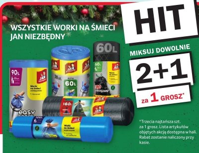 Worki na śmieci Jan Niezbędny • Miksu dowolnie 2+1 za 1 grosz promocja w Selgros