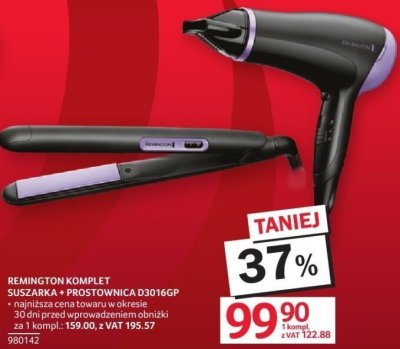Komplet suszarka + prostownica D3016GP Remington promocja w Selgros