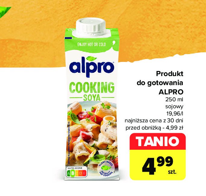 Napój cuisine soya Alpro promocja w Carrefour