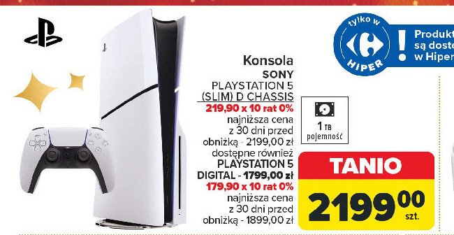 Konsola digital d chassis Sony playstation 5 promocja w Carrefour