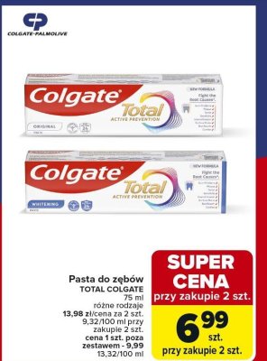 Pasta do zębów Colgate Total 75 ml promocja w Carrefour
