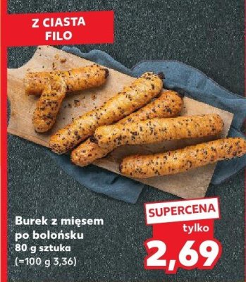 Burek z mięsem po bolońsku promocja w Kaufland