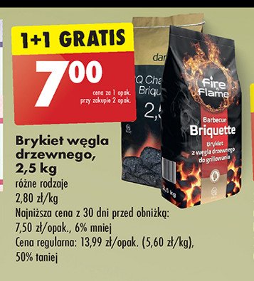 Brykiet grillowy Fire & flame promocja