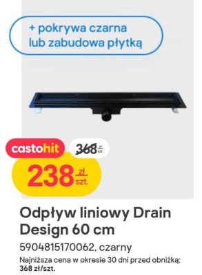 Odpływ liniowy Drain Design 60 cm promocja w Castorama