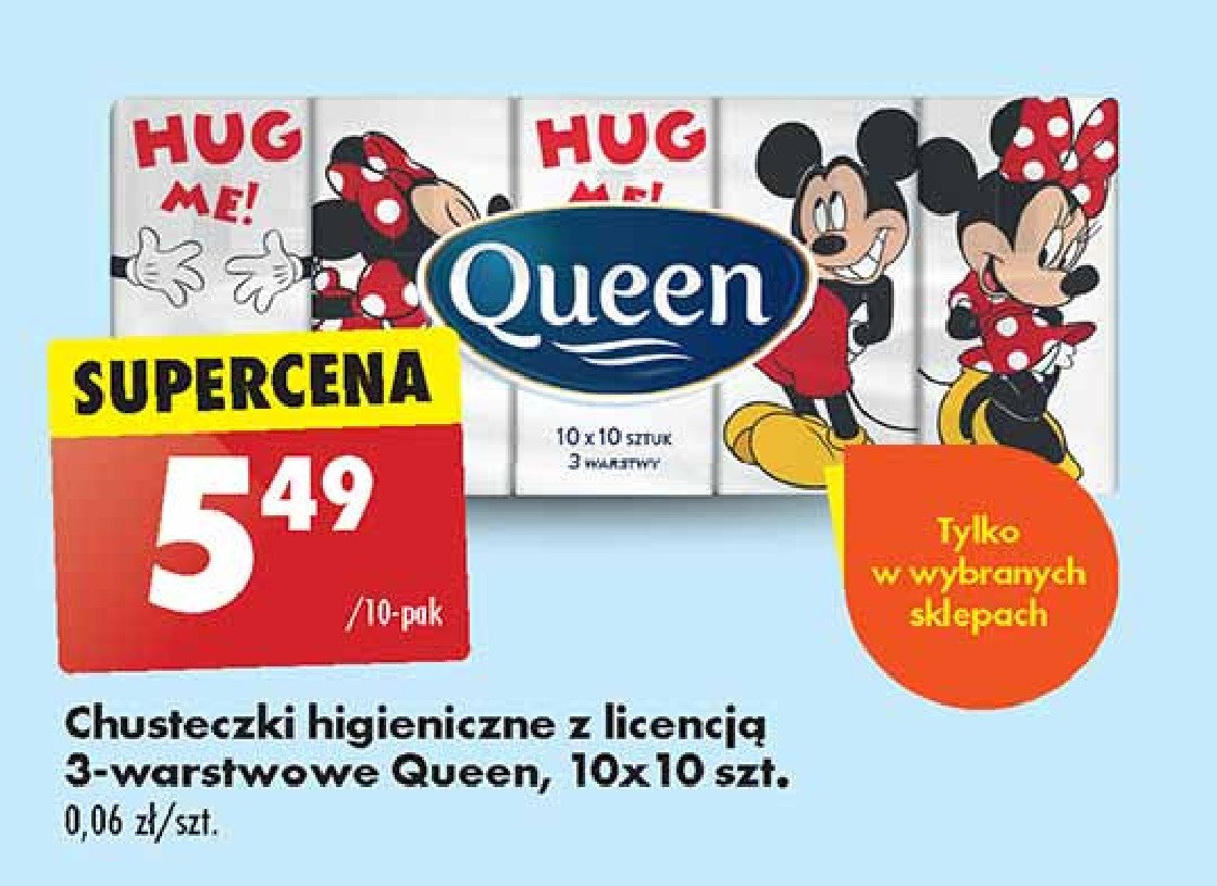 Chusteczki higieniczne myszka mickey Queen promocja