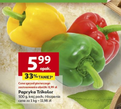 Papryka Trikolor promocja w Auchan