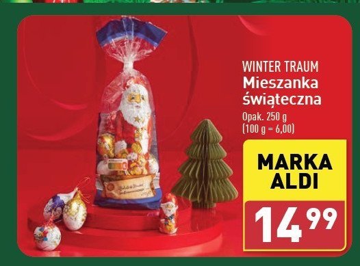 Mieszanka świąteczna z czekolady mlecznej Wintertraum promocja