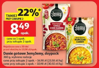 Danie gotowe Jemy dobrze Kurczak curry 360g promocja w Auchan