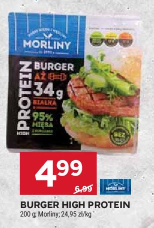 Burger proteinowy Morliny promocja w Stokrotka