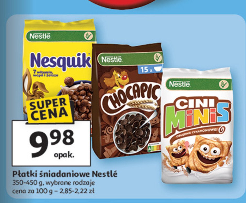 Płatki śniadaniowe Nesquik promocja w Auchan