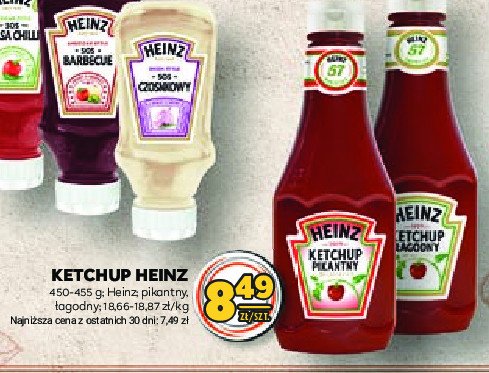 Ketchup łagodny Heinz promocja w Stokrotka
