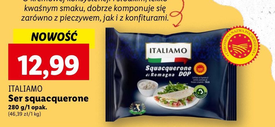 Ser squacquerone Italiamo promocja