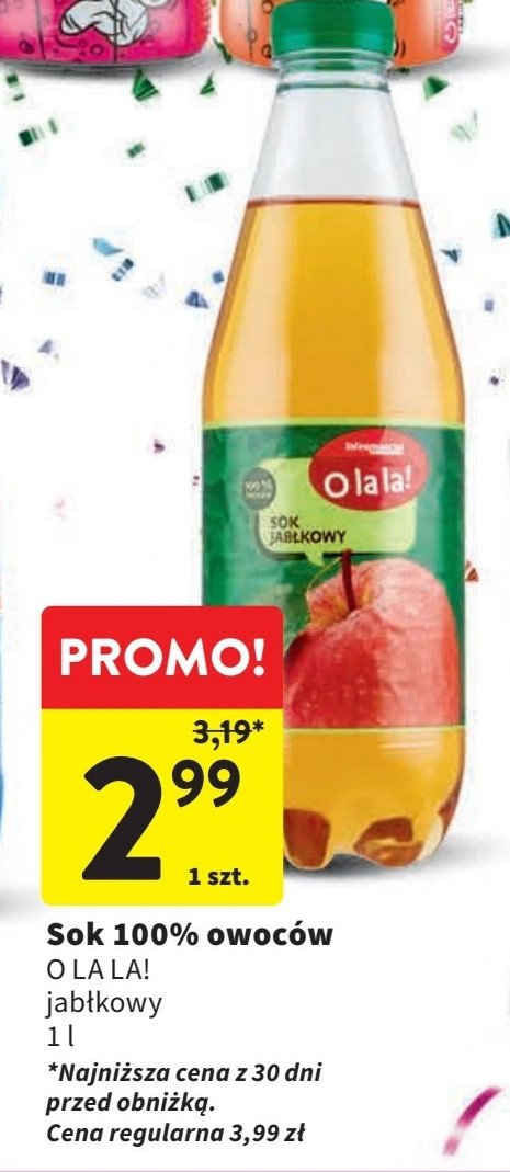 Sok jabłkowy O la la! promocja