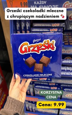 Czekoladki mleczne z chrupiącym nadzieniem promocja w Kaufland