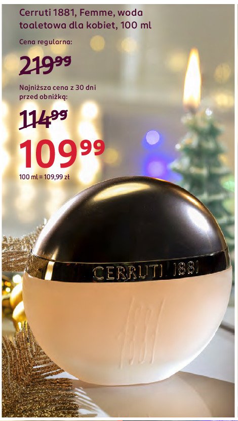 Woda toaletowa Cerruti 1881 femme promocja w Rossmann