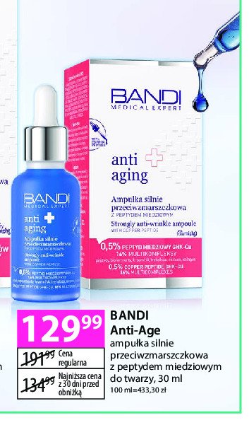 Ampułka przeciwzmarszczkowa Bandi anti-aging care promocja w Hebe