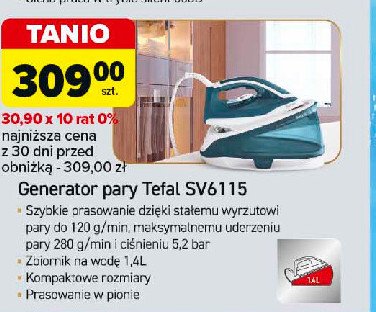 Generator pary sv6115e0 Tefal promocja