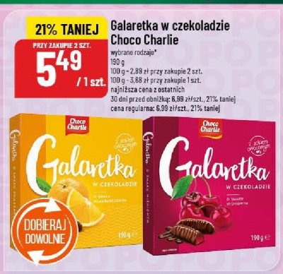 Galaretka w czekoladzie Choco Charlie wybrane rodzaje promocja w POLOmarket