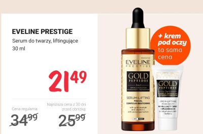 Serum do twarzy liftingujące + krem pod oczy promocja w Rossmann