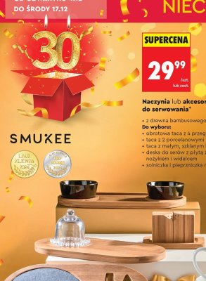 Naczynia do serwowania z drewna bambusowego promocja w Biedronka