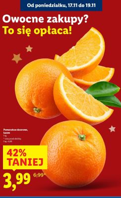 Pomarańcze promocja w Lidl