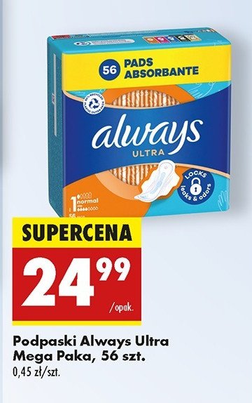 Podpaski normal Always ultra promocja