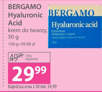 Krem do twarzy Bergamo hyaluronic acid promocja
