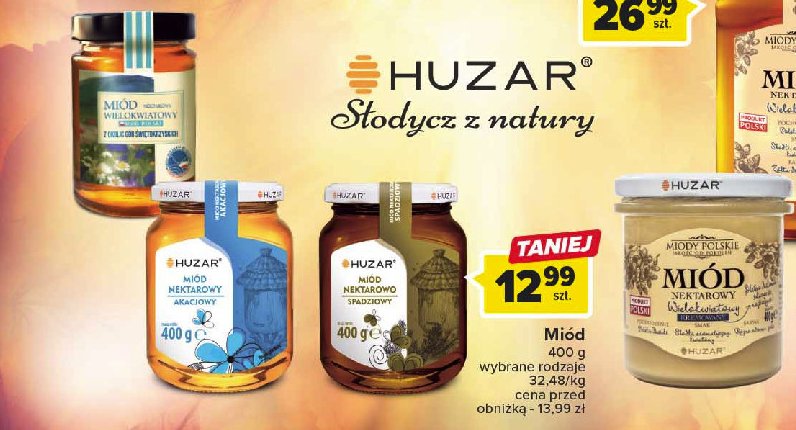Mi贸d nektarowo-spadziowy Huzar promocja