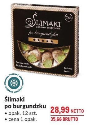 Ślimaki po burgundzku promocja w Makro