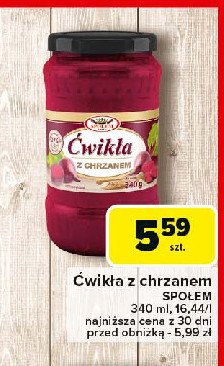 Ćwikła z chrzanem Społem kielce promocja w Carrefour