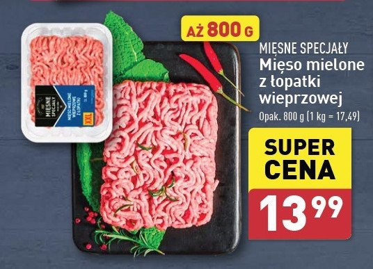 Mięso mielone z łopatki wieprzowej Mięsne specjały zawsze świeże promocja