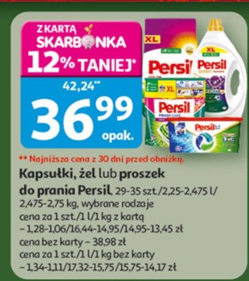 Kapsułki, żel lub proszek do prania Persil 29-35 szt./2,25-2,475 L/2,475-2,75 kg, wybrane rodzaje promocja w Auchan