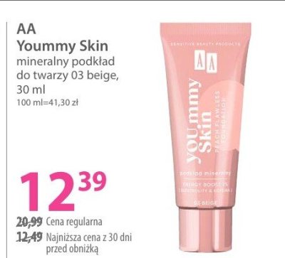 Podkład Yoummy Skin mineralny 03 beige promocja w Hebe